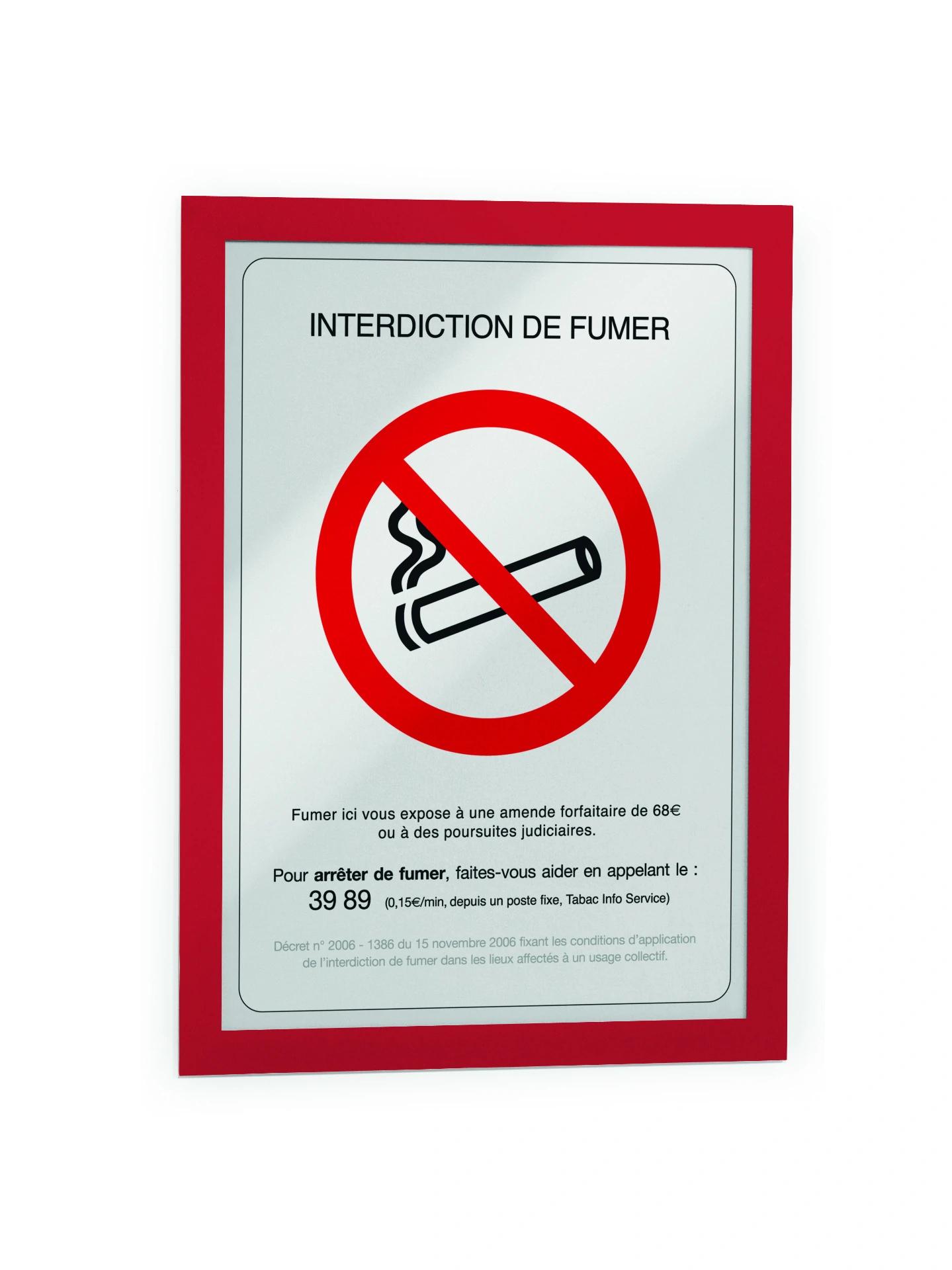 Piros színű DURAFRAME® RED infokeret, A4 méretben, kétoldalas kivitelben