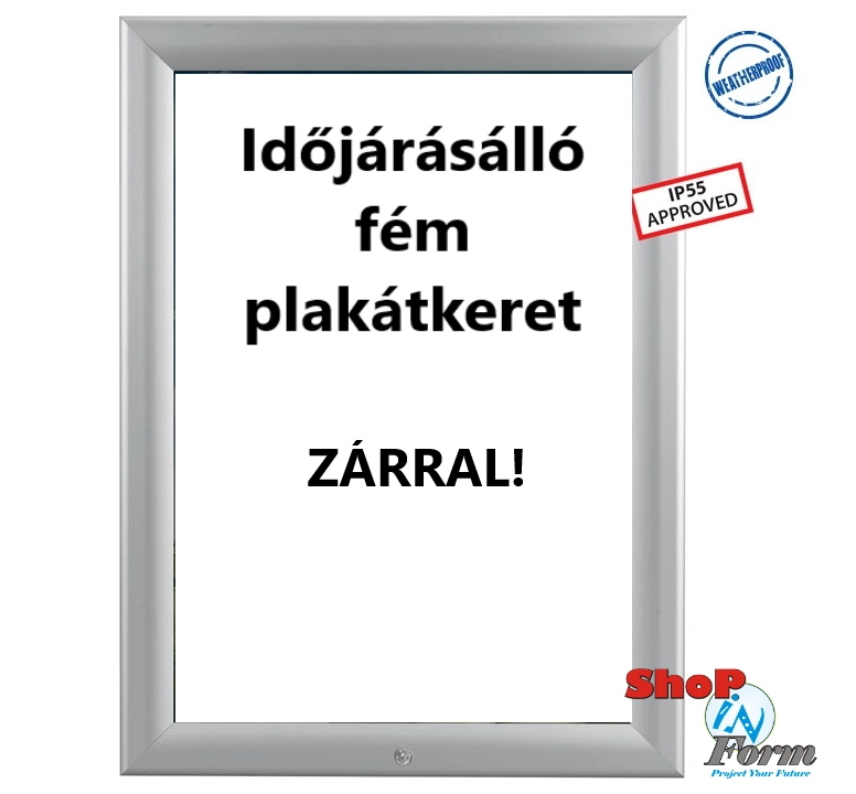 Zárható eloxált alumínium plakátkeret, A1 méretű plakáthoz