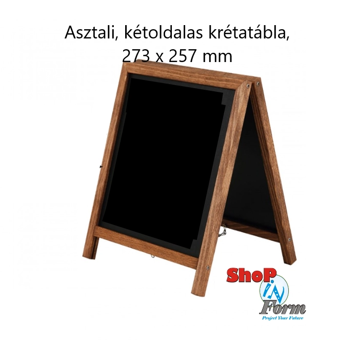 Asztali, kétoldalas krétatábla