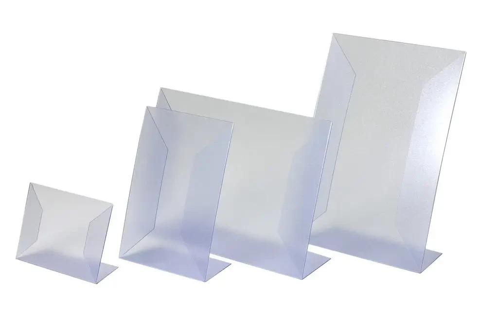 Asztali döntött laptartó, laptok, PVC-ből, A4, A5 és A6 méretben