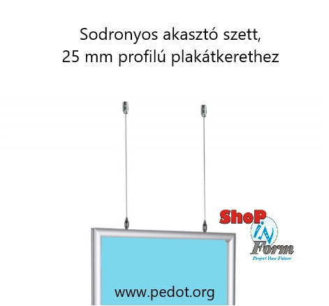 Mennyezeti rögzítéshez, belógatáshoz alkalmazható sodrony szett