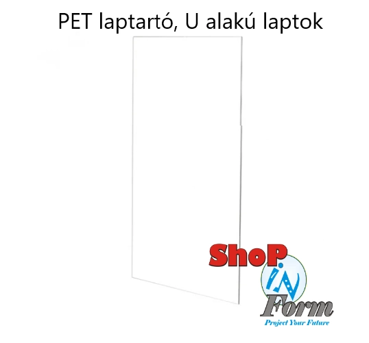 PET laptartó laptok asztali menütartó talphoz, visszahajtott U alak: A4, A5, A6