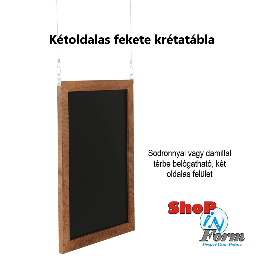 Belógatható, kétoldalas krétatábla