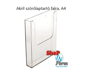 A4 fali szórólaptartó, egy rekeszes